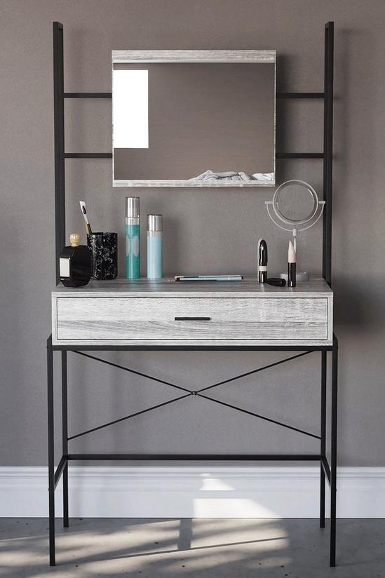 Home Discount Vida Designs Brooklyn 1 Drawer Dressing Table with Built-in Mirror Storage 3
