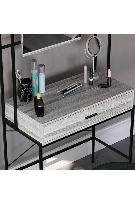 Home Discount Vida Designs Brooklyn 1 Drawer Dressing Table with Built-in Mirror Storage 5