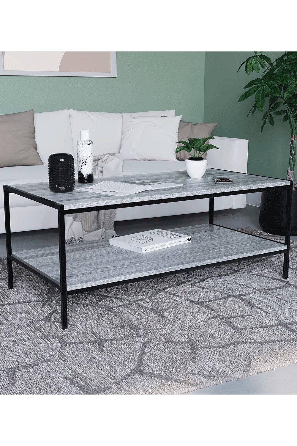 Vida Designs Brooklyn Coffee Table Storage Living Room 400 x 1000 x 500 mm
