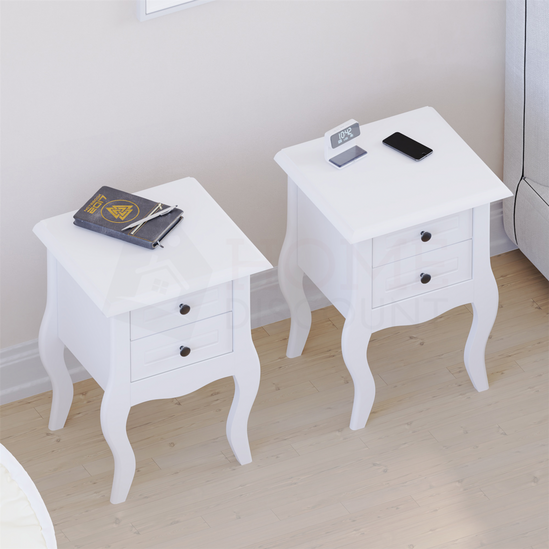 Home Discount Vida Designs Nishano 2 Drawer Bedside Cabinet Set of 2 Storage Furniture 5
