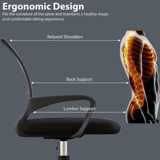 Home Discount Vida Designs Airsdale Office Mesh Chair Backrest Armrest Ergonomic 3
