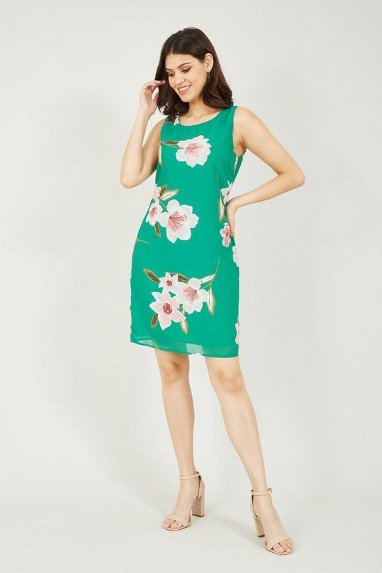 Yumi Green Floral Shift Dress 2