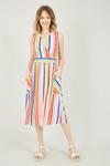 Yumi Multicoloured Wrap Dress With Pockets thumbnail 1
