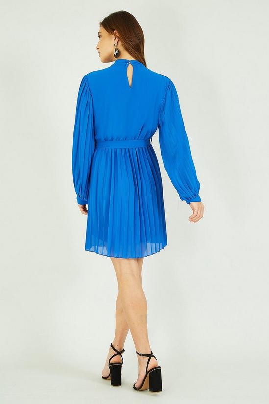 Mela Blue Long Sleeve High Neck Tunic Dress 4