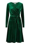 Yumi Green Velvet Wrap Dress thumbnail 6