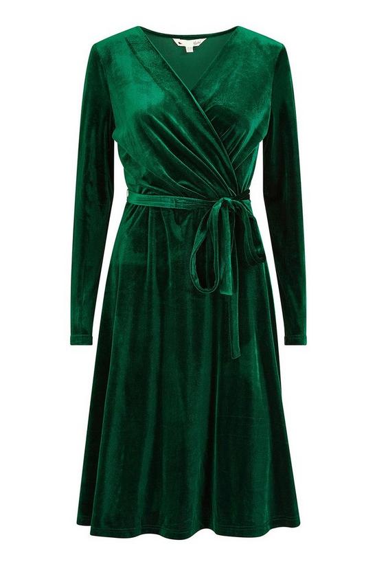 Yumi Green Velvet Wrap Dress 6