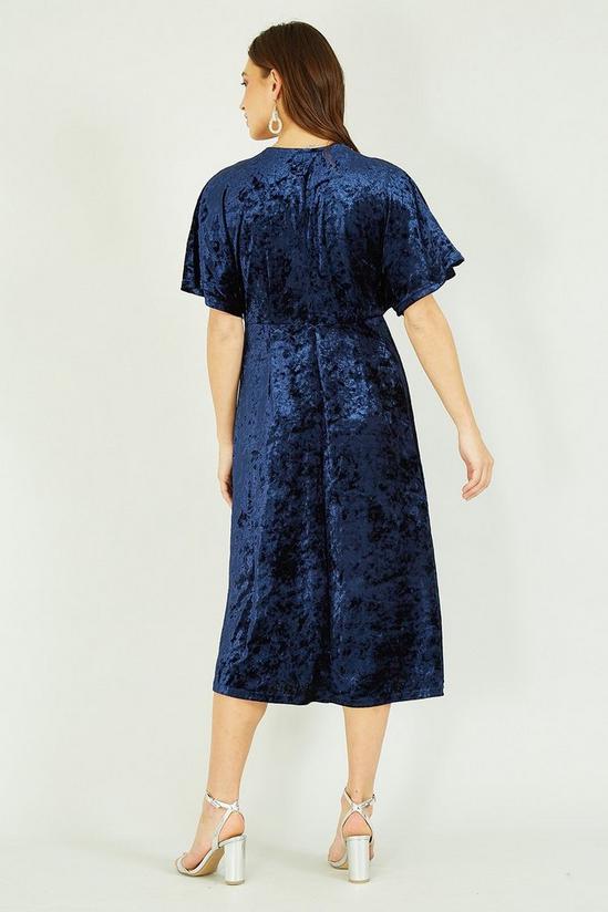 Yumi Navy Velvet Kimono Midi Dress 5