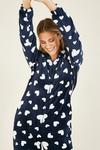 Yumi Navy Heart Super Soft Onesie With Pockets thumbnail 3