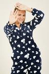 Yumi Navy Heart Super Soft Onesie With Pockets thumbnail 4
