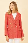 Yumi Red Boucle Fitted Blazer thumbnail 2