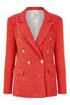 Yumi Red Boucle Fitted Blazer thumbnail 5