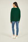 Yumi Green Sequin Bow Knitted Jumper thumbnail 4