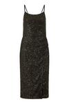 Mela Black Sequin Fitted Midi Dress thumbnail 4