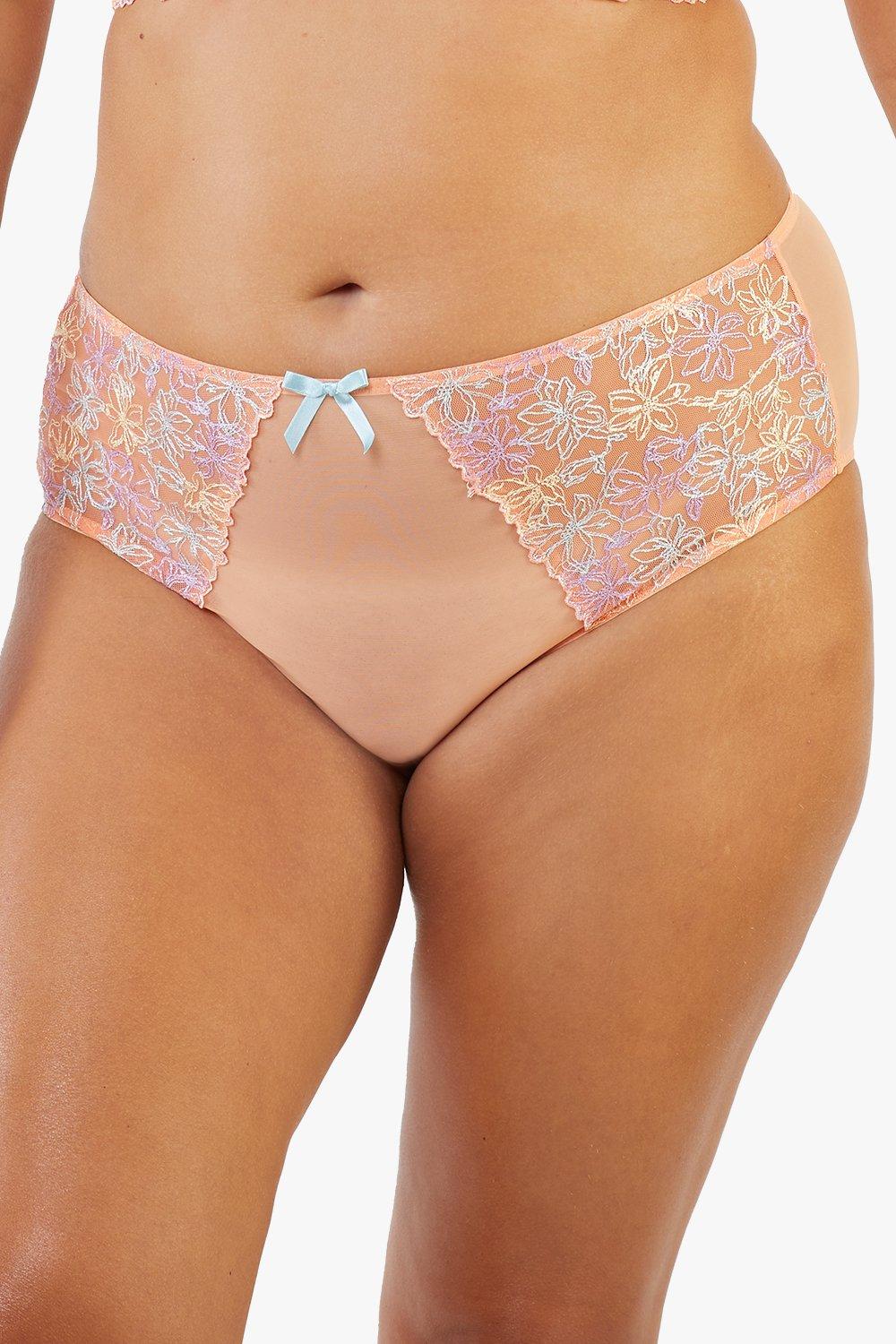 Naomi Floral Embroidered High Waisted Brief