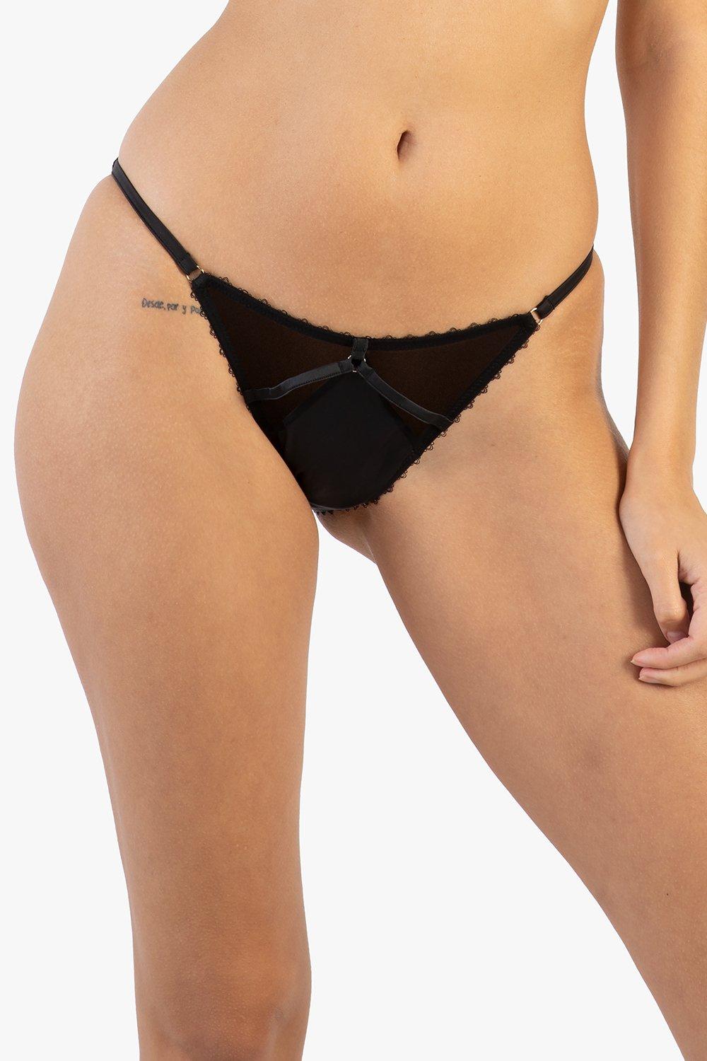 Noelle  Satin Strappy Tanga Brief