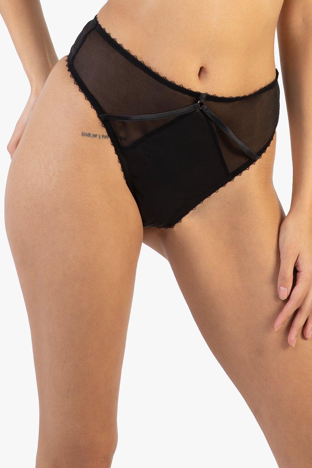 Noelle  Satin Strappy High Waist Thong