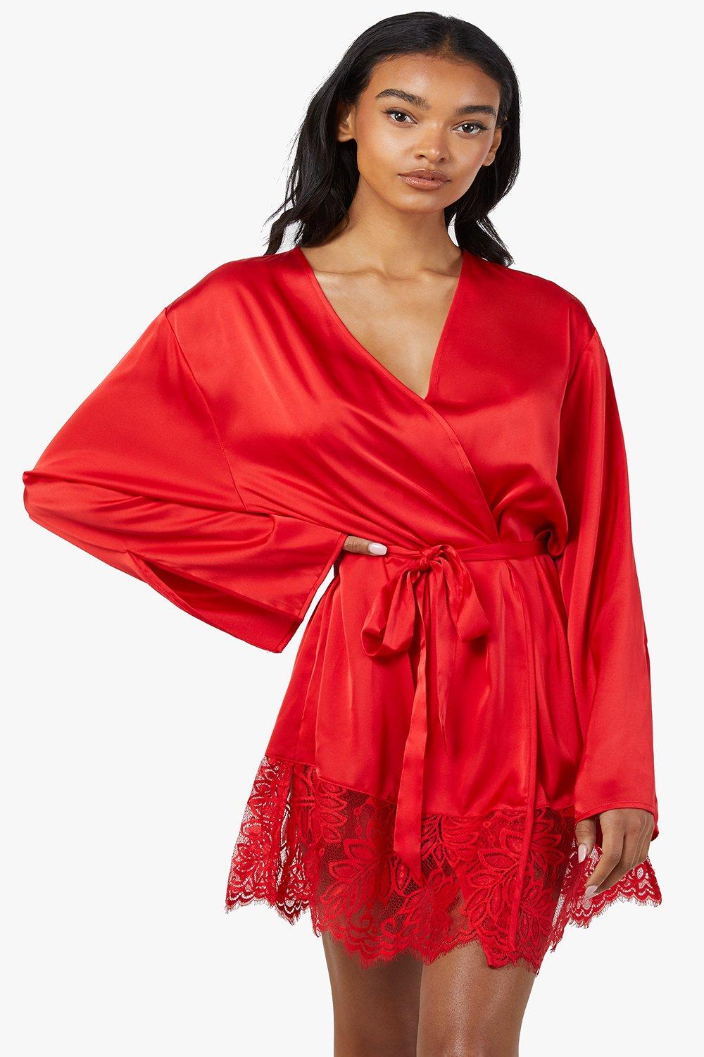 Rosie  Satin and Lace Robe