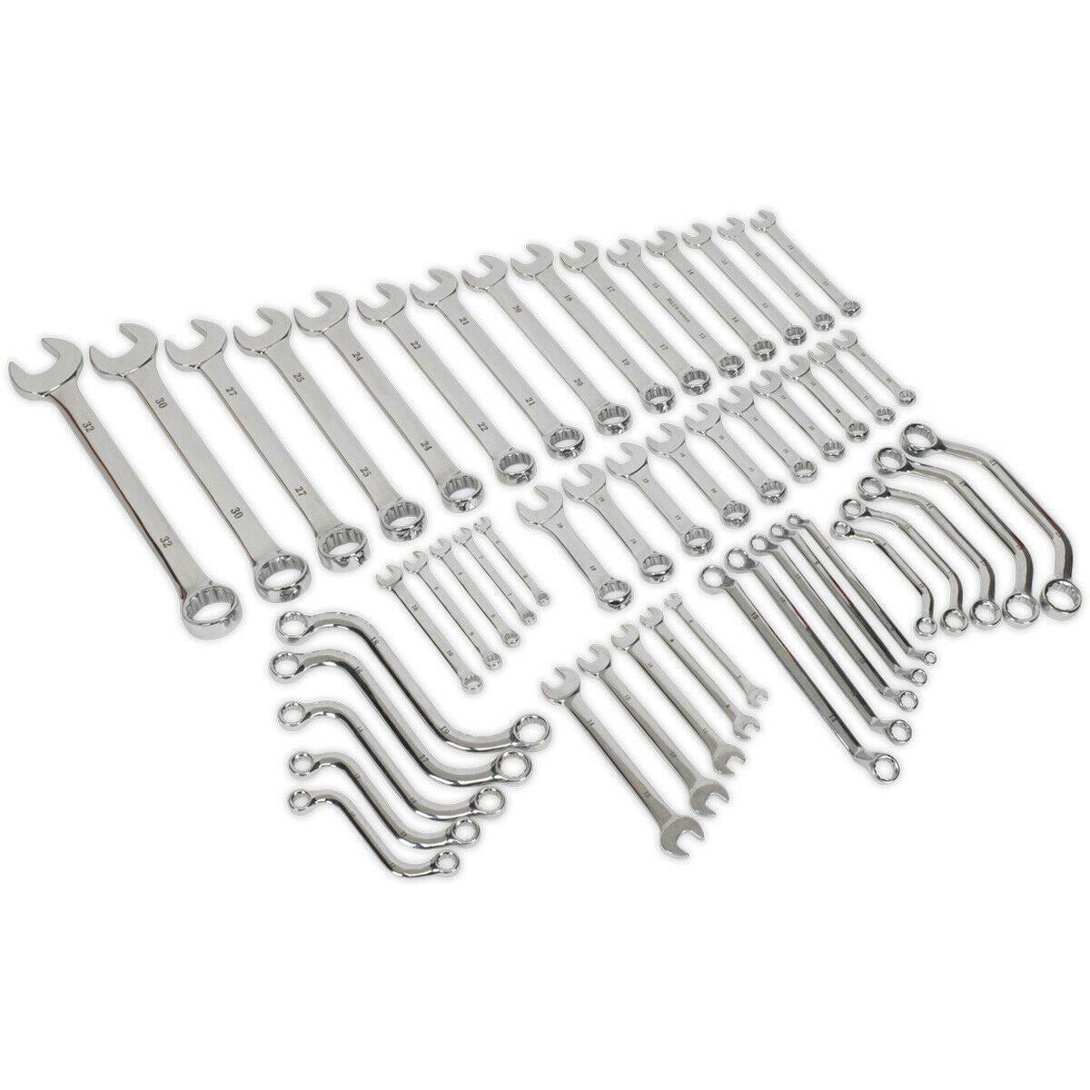 50pc Metric Multi-Purpose Spanner Set - Offset / S / Stubby / Combination / Ring