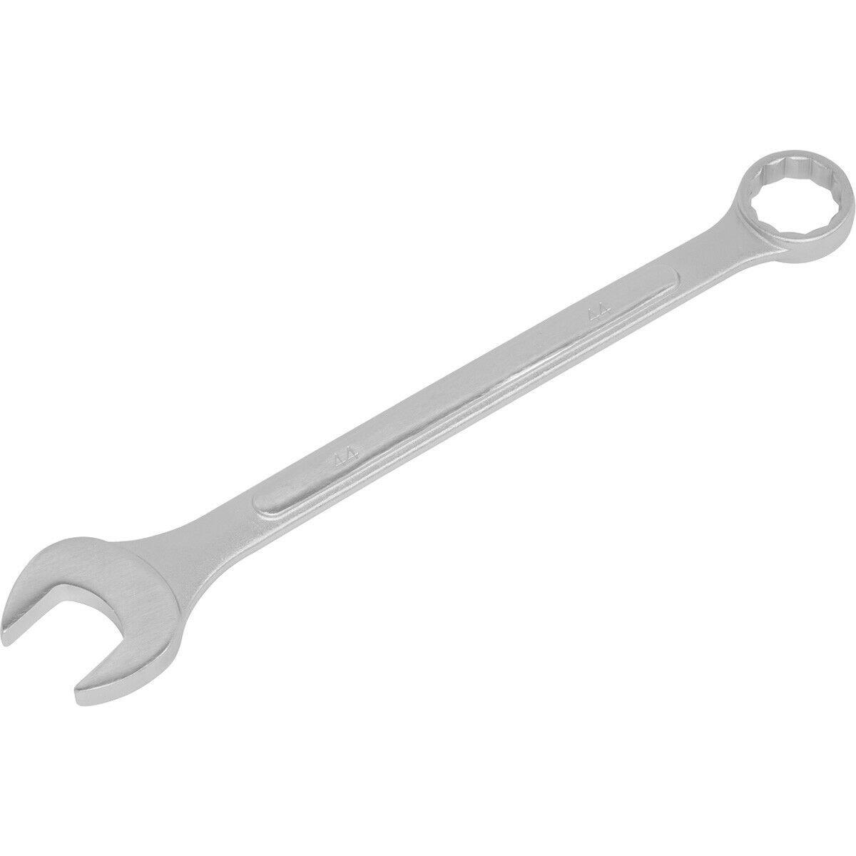 44mm Large Combination Spanner - Drop Forged Steel - Chrome Plated Polished Jaws