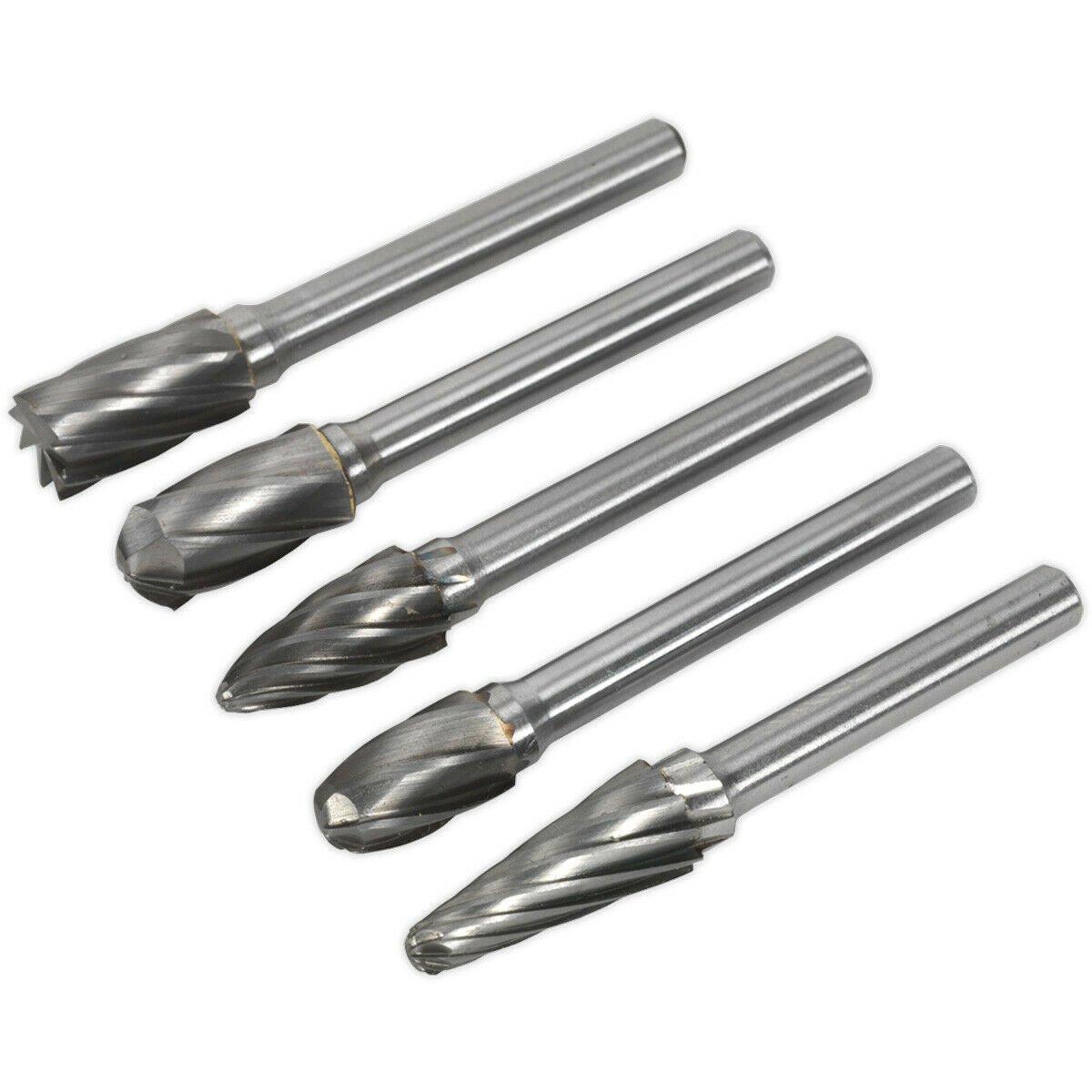 5 PACK - 10mm Tungsten Carbide Rotary Burr Bits Set - VARIOUS RIPPER / COARSE