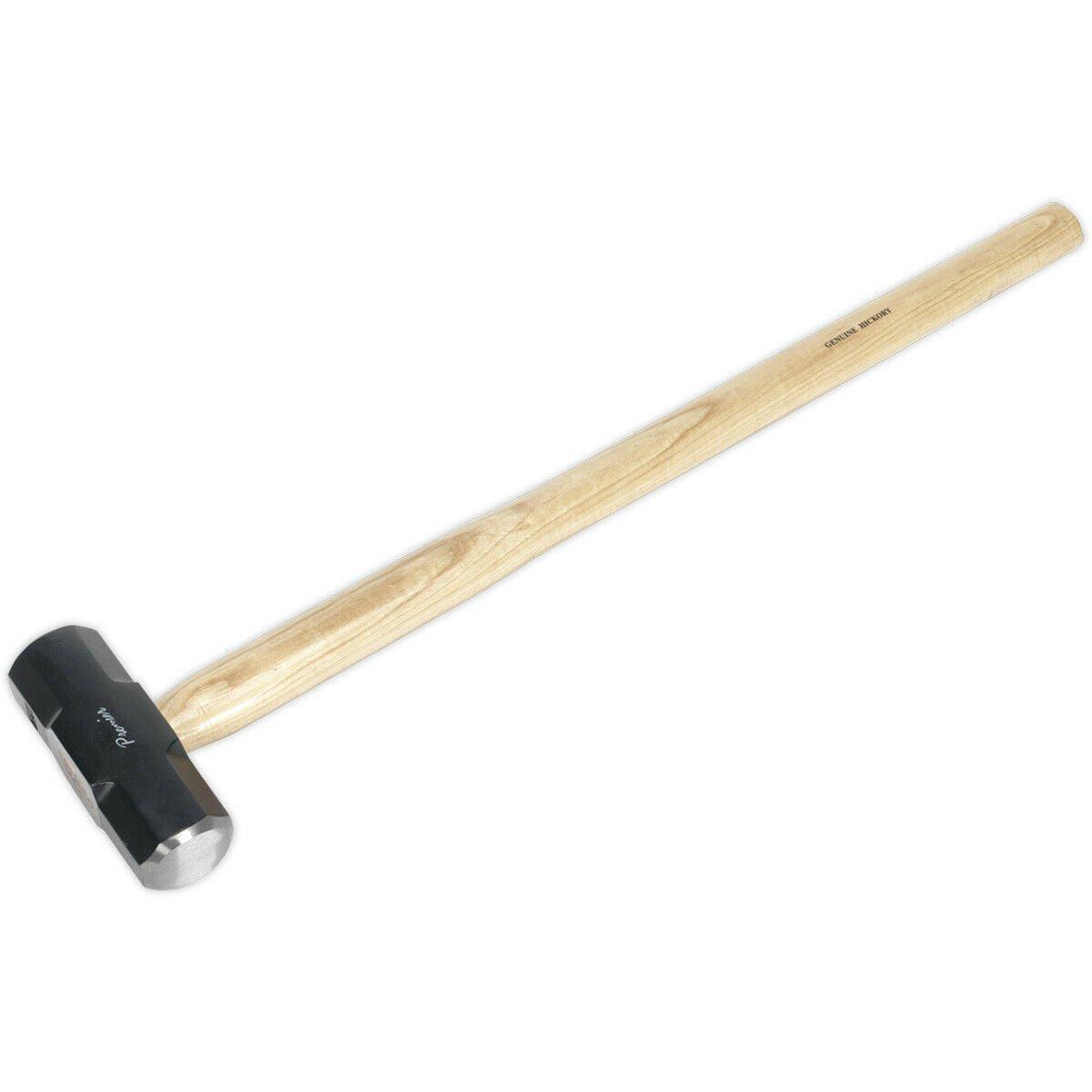 7lb Hardened Sledge Hammer - Hickory Wooden Shaft - Drop Forged Carbon Steel