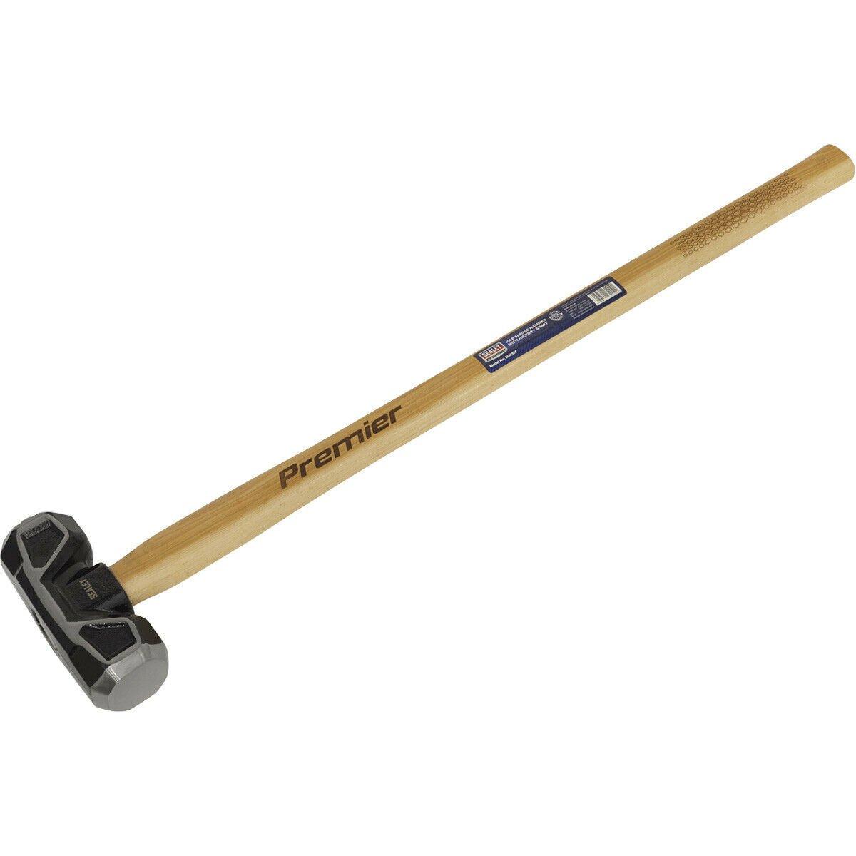 10lb Hardened Sledge Hammer - Hickory Wooden Shaft - Drop Forged Carbon Steel