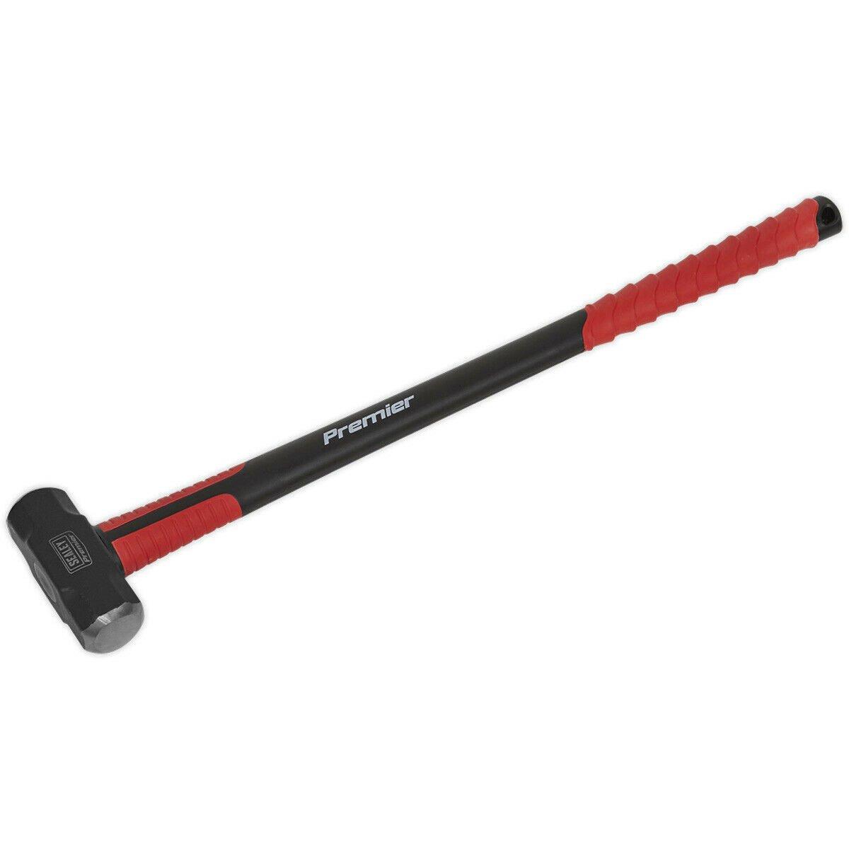 7lb Sledge Hammer - Fibreglass Handle - Rubber Grip - Fine Grained Carbon Steel