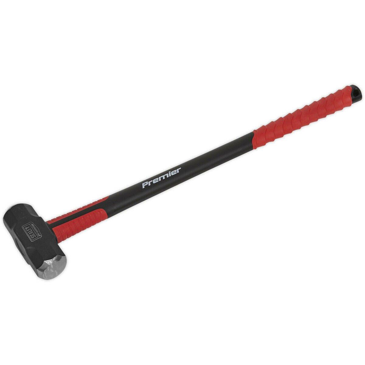 10lb Sledge Hammer - Fibreglass Handle - Rubber Grip - Fine Grained Carbon Steel