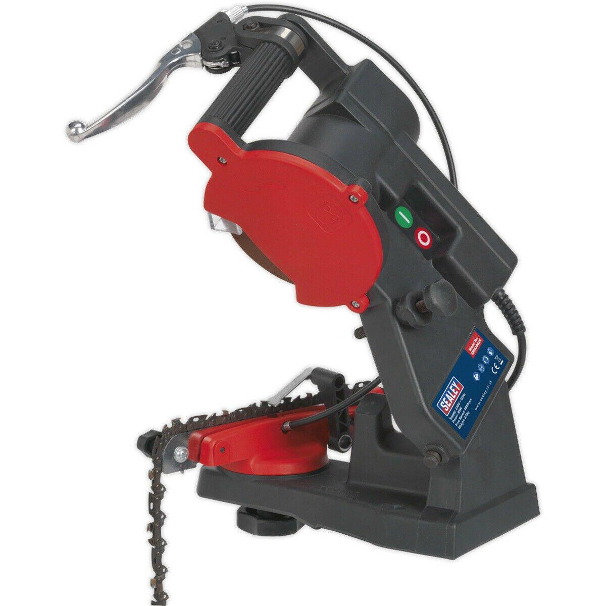 85W Chainsaw Blade Sharpener - 4800 RPM - Chain Guide & Angle Adjustment