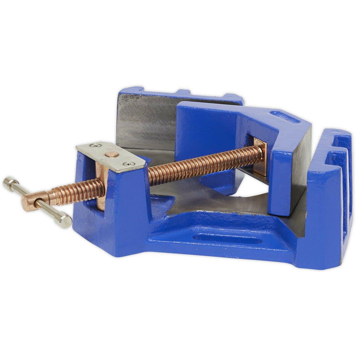215mm Welding Vice - Self-Centring Swivel Jaw - 90 Degree Angle Welding Aid