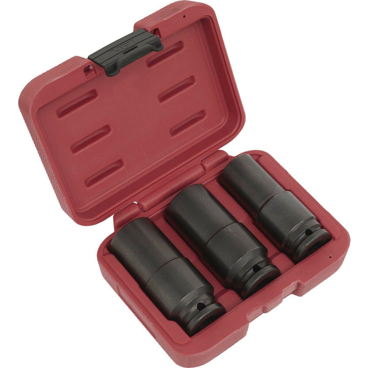 3 PACK - 17mm 19mm 21mm Counter Weighted Impact Socket Set - 1/2