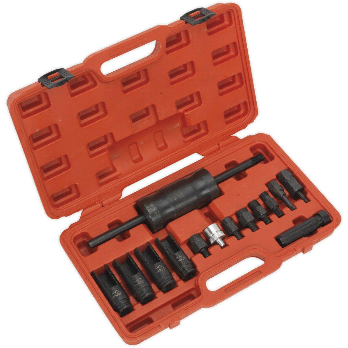 14 Piece Diesel Injector Puller Set - Ball Joint - Slide Hammer - Deep Sockets