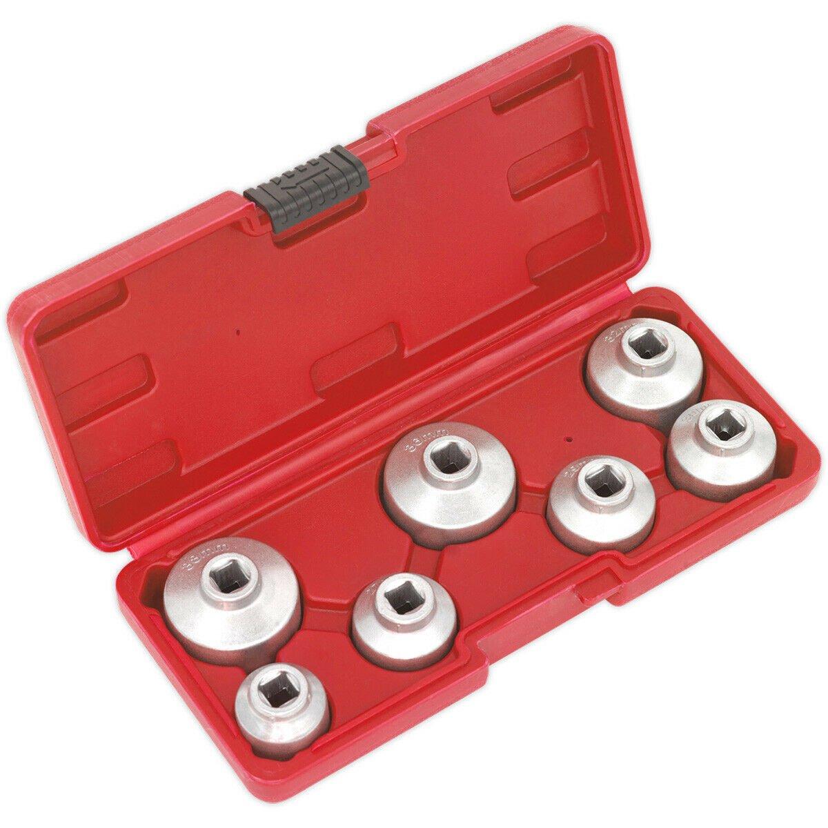 7 Piece Oil Filter Cap Wrench Set - 3/8