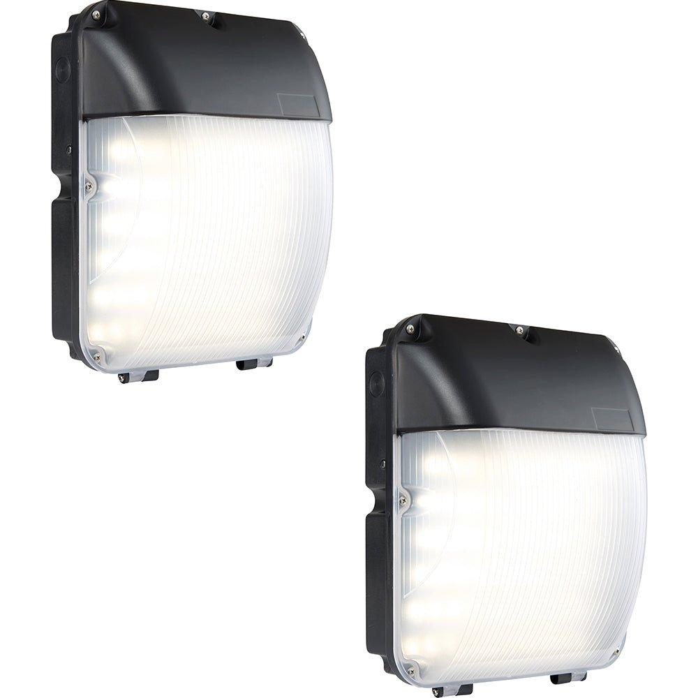 2 PACK Outdoor IP65 Bulkhead Wall Light - 30W Cool White LED - Weatherproof