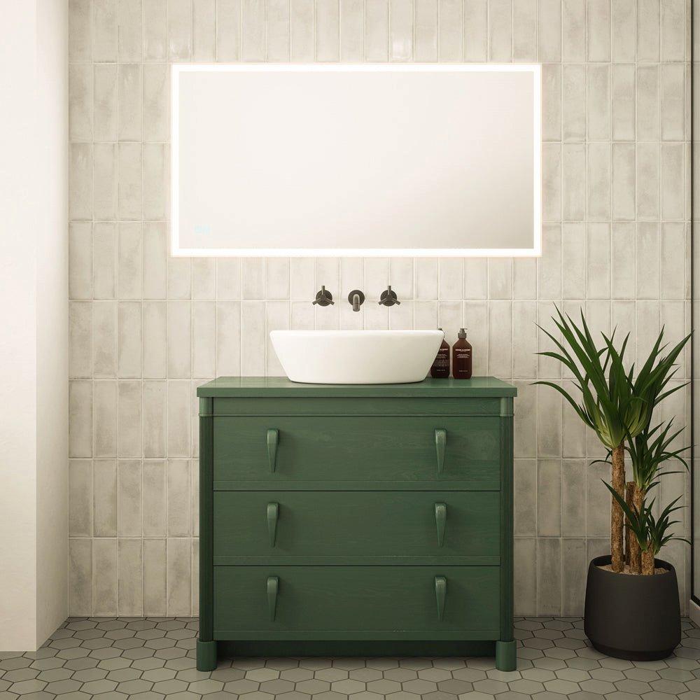 600 X 1150Mm Ip44 Led Bathroom Mirror & Demister - Tunable White Diffused Border