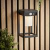 Loops Modern Solar Powered Wall Light with PIR & Photocell - Textured Black Finish thumbnail 5