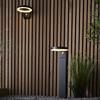 Loops Solar Powered Outdoor Wall Light Photocell & PIR Textured Black & White Diffuser thumbnail 4