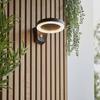 Loops Solar Powered Outdoor Wall Light Photocell & PIR Textured Black & White Diffuser thumbnail 5