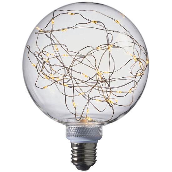 Loops 1W E27 Globe LED Lamp - Mini String LED Lights - Clear Glass Light Bulb 1