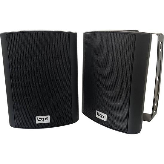 Loops Outdoor Rated Active Bluetooth Wall Speakers - 120W 5.25â€ IP56 - Black Wireless 1
