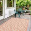 THE RUGS DIAMOND DESIGN ORANGE Outdoor & Indoor Rug for Garden Patio | Durable Weather-Proof Stain Resistant UV-Protected Jet-Washable Outdoor Rug| Ecology  100OR thumbnail 1