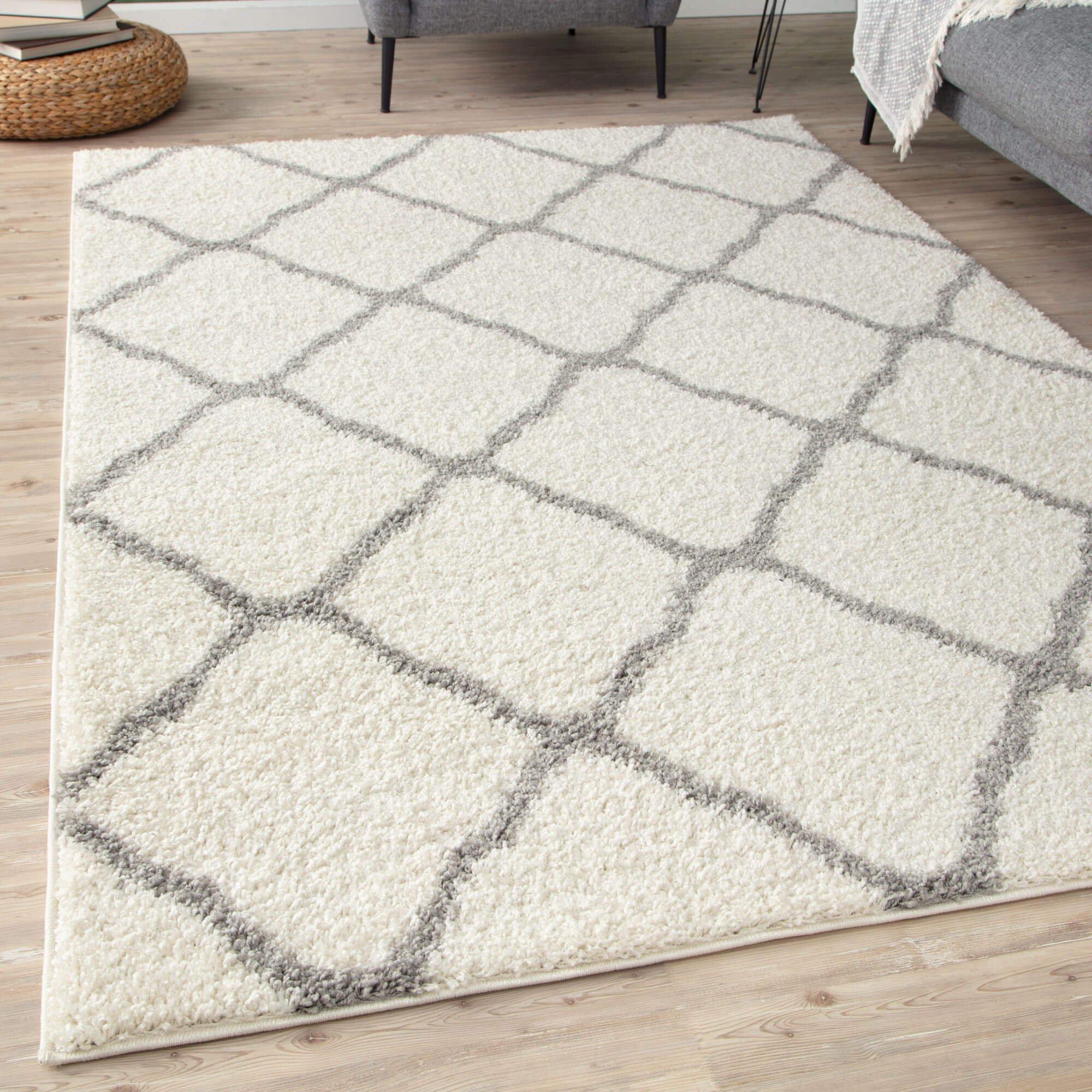 Myshaggy Collection Rugs Moroccan Design in Ivory- 385 IG