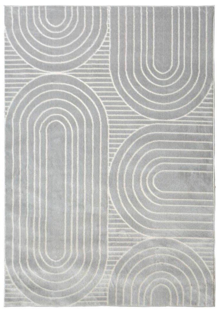 Abstract Collection Geometic Design Rug in Grey - L537A