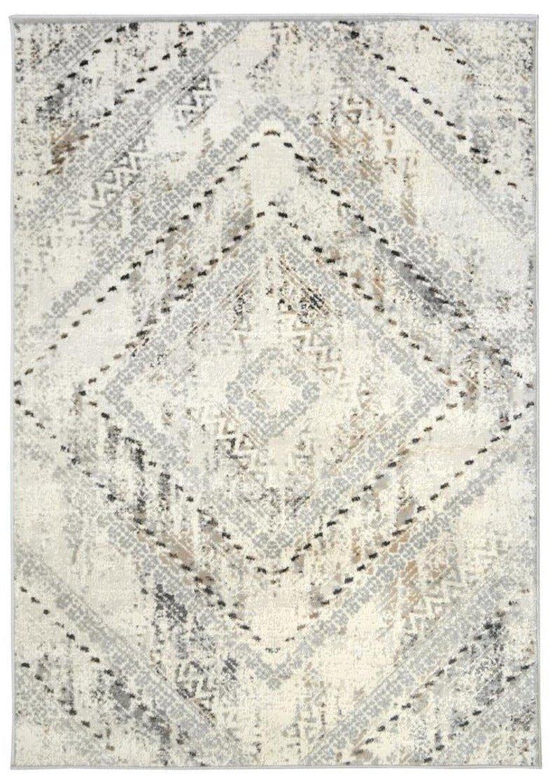 Abstract Collection Vintage Design Rug in Grey - D176