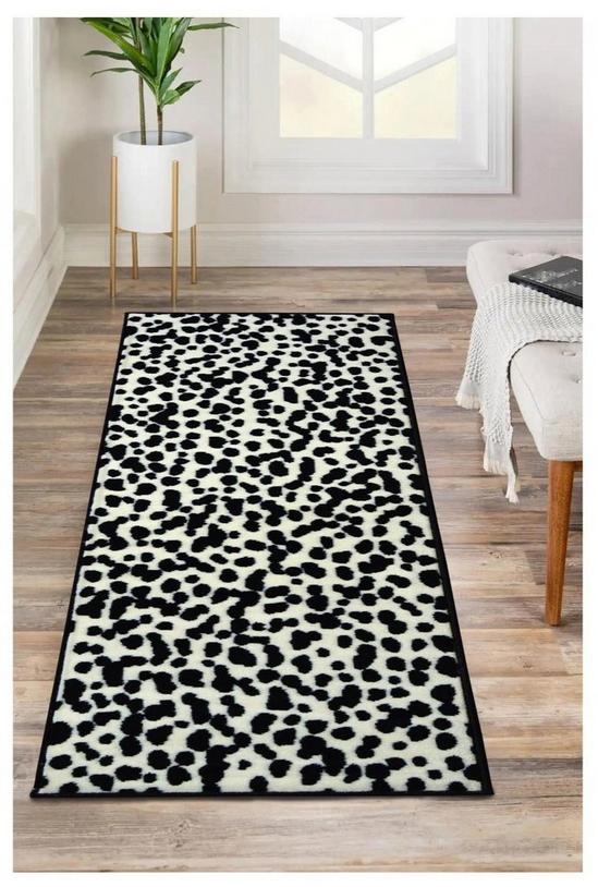 THE RUGS Maestro Collection Dalmation Design Rug in Black & White | 46-3616 6