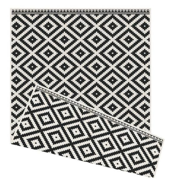 Duo Weave Collection Outdoor Rugs in Geometric Diamond Design