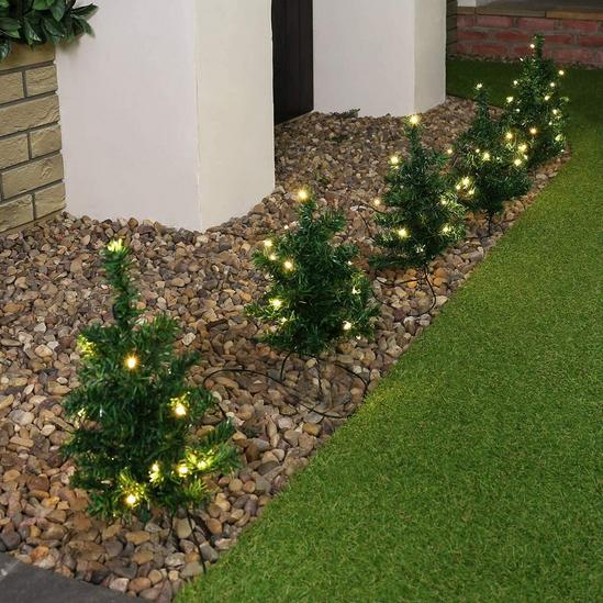Samuel Alexander 3 Pack of 6 (18) 30cm LED Lit Premier Christmas Tree Path Lights (15 LEDs Per Tree) 1