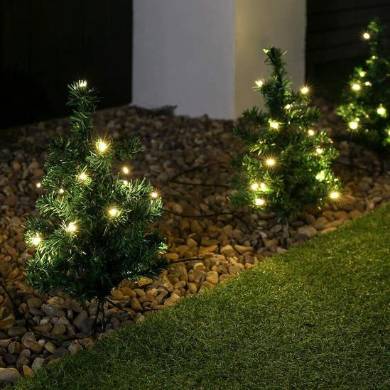 Samuel Alexander 3 Pack of 6 (18) 30cm LED Lit Premier Christmas Tree Path Lights (15 LEDs Per Tree) 3