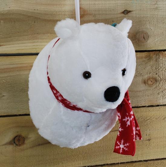 Samuel Alexander Rockin Singing Animated Polar Bear Plush Christmas Wall Decoration 3
