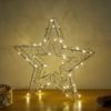 Samuel Alexander 40cm Battery Operated Silver Woven Mesh Christmas Star Decoration with Warm White LEDs thumbnail 1